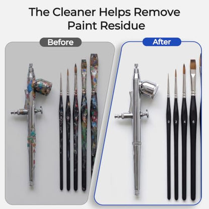 Nicpro Airbrush Cleaning Kit, Pot with 6 x 4oz Cleaner & 2 x 4oz Thinner