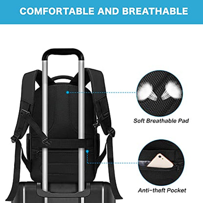 MOSISO 15.6-16 inch 35L Laptop Backpack with USB Charging Port - color: Black