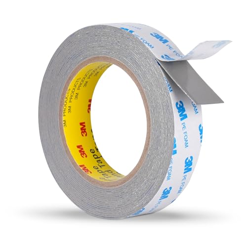 3M Double Sided Tape Heavy Duty 1'' × 20Ft, PE Foam Removable Mounting Tape - color: Grey, size: Width: 1''