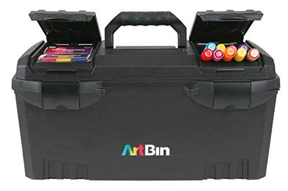 ArtBin Twin Top 17-Inch Craft Supply Box with Handle, Black - color: Black