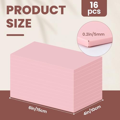 LINSIRON 16 Pcs Linoleum Blocks for Printmaking Supplies 4"x6" Pink Rubber - size: 4"x6" 16Pack
