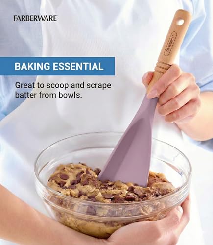 Farberware Pro Spoonula with Beechwood Handle and Built-In Hang Hole, Blush - Kitchen Scraping and Stirring Tool for Pots, Bowls, and Pans - color: Blush