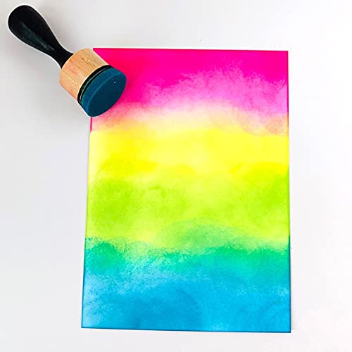 Mini Ink Blending Brushes Tools 2 Handle with 60 Refills Replacement Round Foams and 20 Plastic Storage Cases Stackable Jars Set for Scrapbooking Painting Art Supplies Tool Craft Cardmaking Drawing - size: 100Pcs/Set