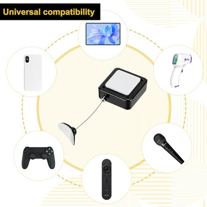 8 Pack Retractable Remote Control 6.5 Ft Remote-Control Leas with Adjustable Cable Leash Length Clasps Remote-Controls Security Lanyard Lock with mall Wrench for TV,Gaming Controller,Tablets
