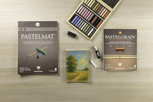 Clairefontaine 96016C Pastelmat, glued pad, 18x24cm, 18 x 24 cm, Assorted Colours - size: 18 x 24 cm, style: Card Pad No 1