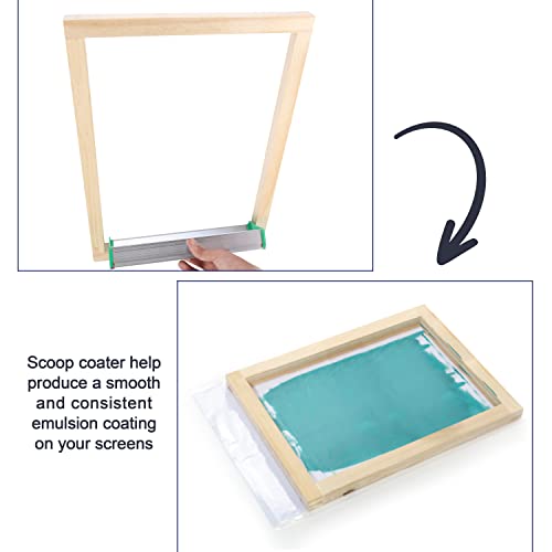 Caydo 36 Pieces Screen Printing Kit Includes 50W LED UV Exposure Screen Printing Light, 4 Sizes Silk Screen Printing Frame, Instructions, 5 Sheets A4 Inkjet Film for Screen Printing