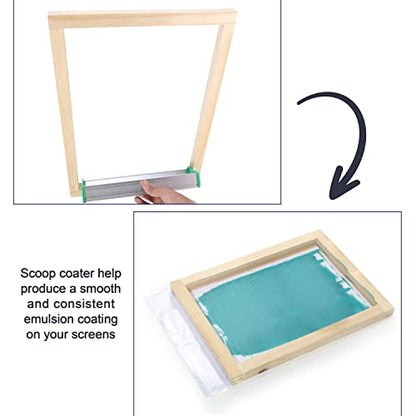 Caydo 36 Pieces Screen Printing Kit Includes 50W LED UV Exposure Screen Printing Light, 4 Sizes Silk Screen Printing Frame, Instructions, 5 Sheets A4 Inkjet Film for Screen Printing