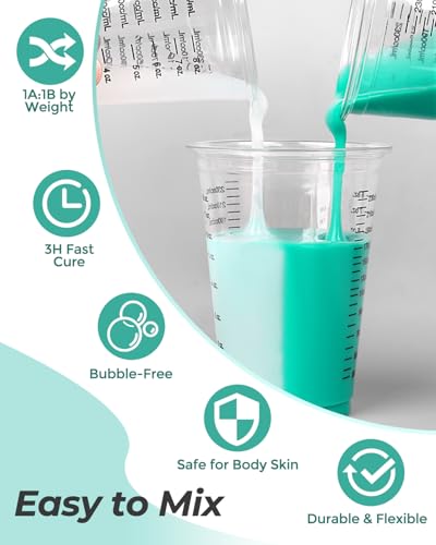 Nicpro 74oz Silicone Mold Making Kit 20A, Platinum Liquid Silicones Rubber - size: 74oz