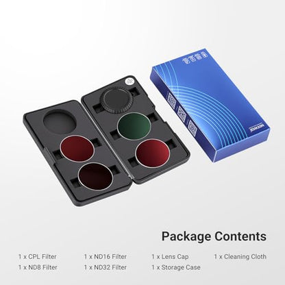 NEEWER ND Filter Set Compatible with DJI Osmo Action 5/4/3 (4 Pack) - size: Action 3/4/5 Pro, style: 4 Pack ND/CPL w/Lens Cap
