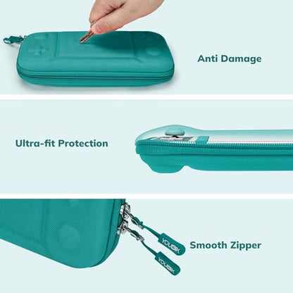 Younik Switch Lite Case, 14 in 1 Accessories Kit for NS Switch Lite (2019) - color: Green