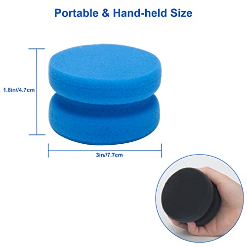 Paint Sponge Black 6Pcs, Boyistar Detail Painting Sponge Double-Side - color: 3 Black + 3 Blue