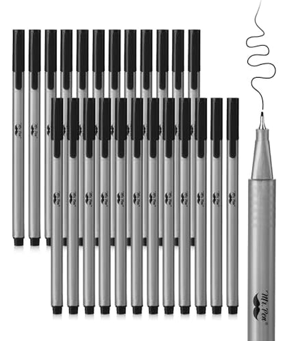 Mr. Pen- Black Fineliner Pens, 24 Pack, 0.4mm Fine Point - color: Black, size: 24 Pack