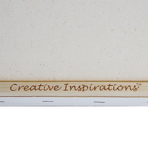 Creative Inspirations 10x10 Stretched Canvas Super Value 5 Packs - Artist Quality, Low Cost Canvas, Cotton Duck, Acid Free, Archival, Accepts All Paints, Double-Primed 10oz, Paintable Edges - size: 10x10"