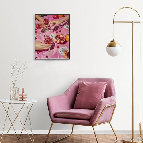 DAZZLEDOTS Pink Diamond Art Kits for Adults, Cherry Drink Diamond Painting - color: DT100
