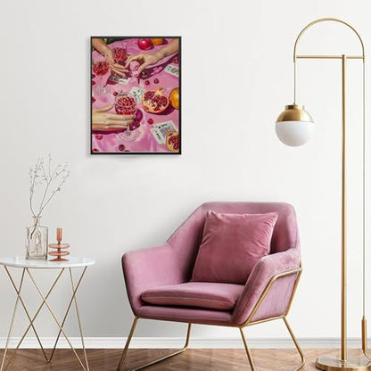 DAZZLEDOTS Pink Diamond Art Kits for Adults, Cherry Drink Diamond Painting - color: DT100