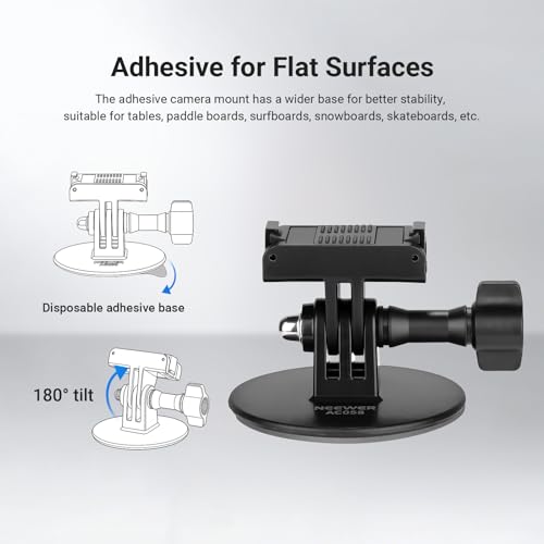 NEEWER AC058 Adhesive Base Mount Kit Compatible with DJI GoPro Cameras - style: AC058