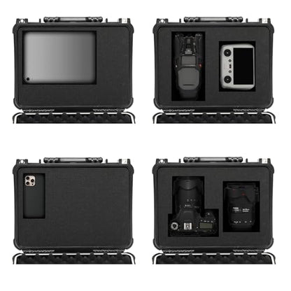 Mayouko 16" Waterproof Plastic Toolbox with Foam Insert, 16" x 13.2" x 7", IP67 Lockable Storage Box, Customizable Foam, Shockproof Hard Case Weatherproof Container, Protective Hard Camera Case - size: 16"Lx 13.2"Wx 7"H