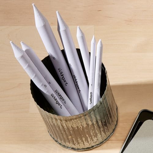 KINGART 10-Piece Blending Stumps & Tortillions Paper Art Blenders for Sketching & Drawing, Blending & Shading Pencils, Student Artist Charcoal Sketch Drawing Tools