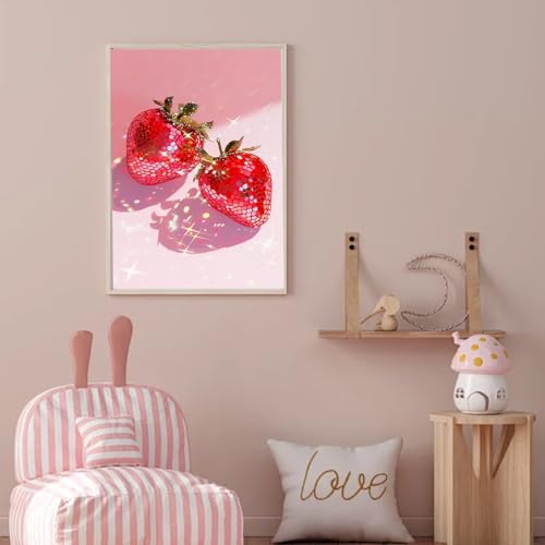 RYMILIE Strawberry Diamond Art Kits for Adults Diamond Painting Kit 12x16in - color: DP00118
