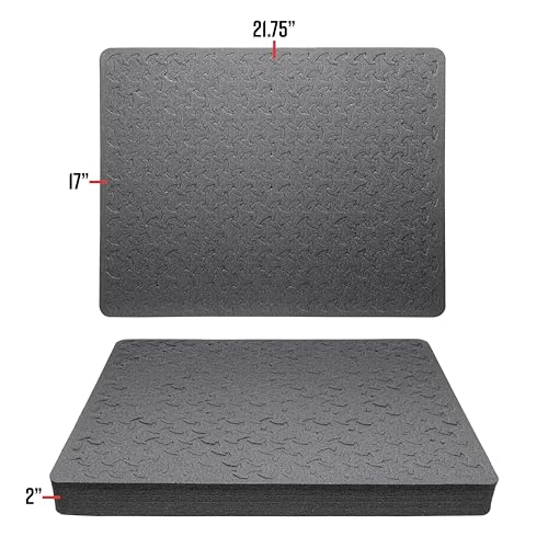 Eylar 24" X-Large Hard Case Equipped With Ragar Reconfigurable & Reusable XP Crosslinked Foam Insert, Waterproof, Shockproof For Equipment, Drones And Cameras (2 Ragar Layers) (Black) - color: Black