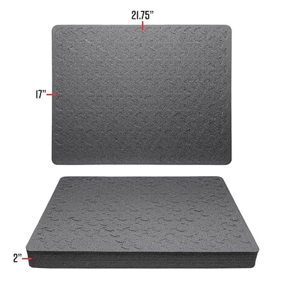 Eylar 24" X-Large Hard Case Equipped With Ragar Reconfigurable & Reusable XP Crosslinked Foam Insert, Waterproof, Shockproof For Equipment, Drones And Cameras (2 Ragar Layers) (Black) - color: Black