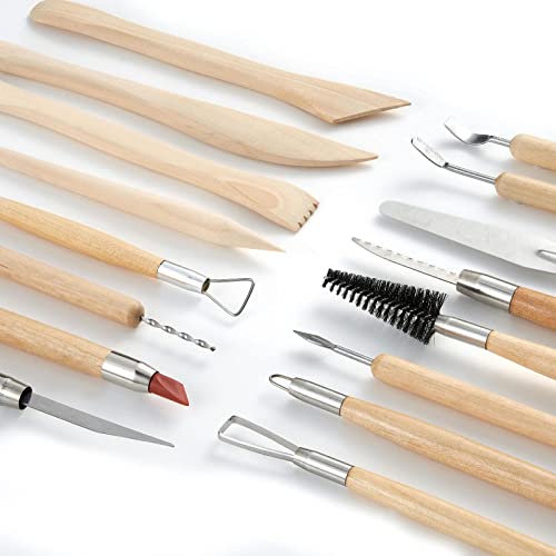 Clay Sculpting Tools for Pottery, Polymer & Air Dry Clay, 44 PCS - color: RED
