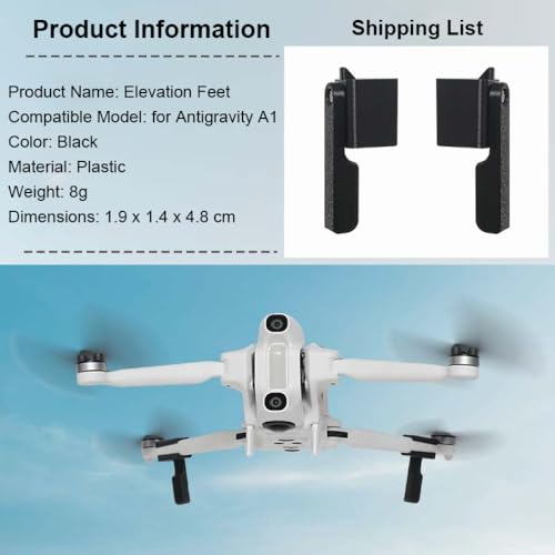 Foldable Landing Gear for Antigravity A1, Extended Kit Height Extensions Quick Release Holder Mount Drone Accessory