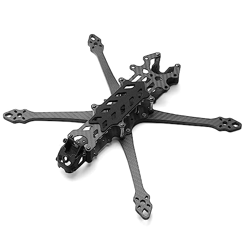 HUIOP Freestyle Frame Kit, 7 inch 295mm FPV Carbon Fiber Freestyle Frame Kit Wheelbase 295mm Arm 5.0mm Suitable for Long Range Drone
