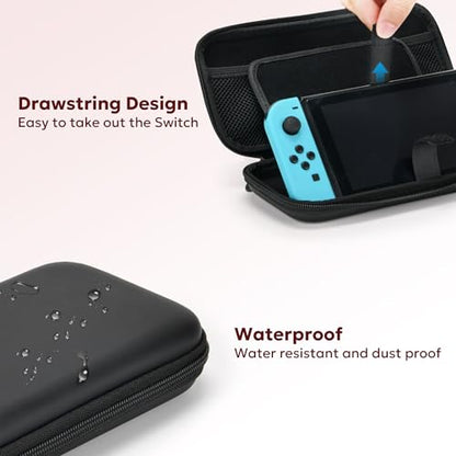 innoAura Switch Case, Switch Accessories Bundle with Switch Carry Case, Switch Case Cute, Switch Screen Protector, Switch Game Case, Switch bag black gradient, Suitcase set - color: Switch Black-red Gradient