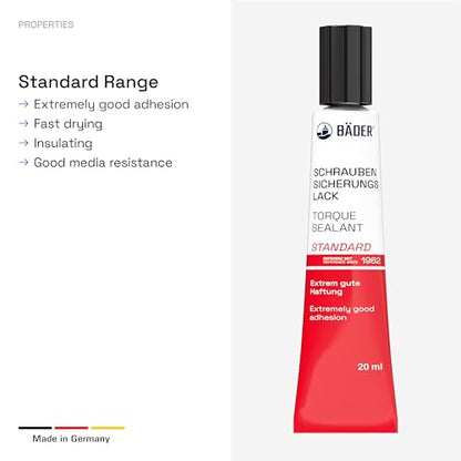 Lacke Original Screw-Locking Paint Standard Range Blue 50 ml The reference 1962 - aid for securing, signing, sealing, as well as for tampering