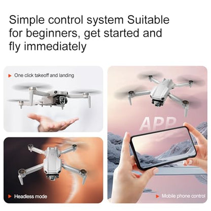 Drone with Camera for Adults & Beginners, FPV Foldable Drone with Brushless Motor, Mini RC Quadcopter for Teen Beginners, Optical Flow Hover, 2 Batteries