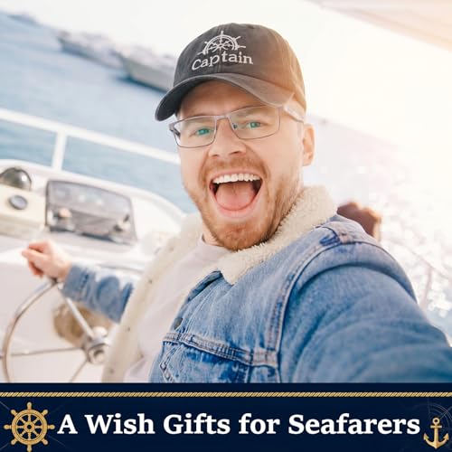 Sieral 7 Pcs Boating Gifts for Men Plush Robe Boat Captain Cap Captain's Hat Stainless Steel I'm Captain Tumbler Cups Playing Card Beer Opener and Boats Socks Summer Gifts for Boaters Father Husband - style: Captain