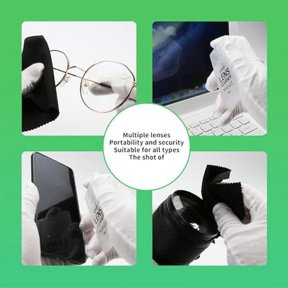 YEIN 4 Pairs Eyeglass Lens Cleaner Spray Kit with 2 Cloth, Anti-Static Cleaning Solution for Glasses&Sunglasses&Screens(Smaller) - size: 4 pairs