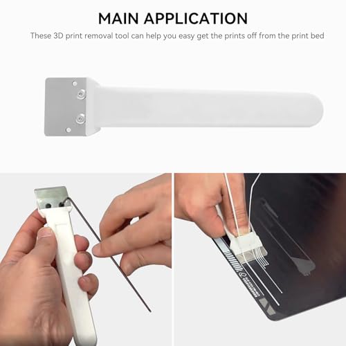 5pcs Professional 3D Print Scraper Blades, Stainless Steel Cleaning Plate Scraper Blades Sharp with 10 Screws Practical Metal 3D Print Tools Accessories Compatible with Bambu Lab X1/P1 Printer Series
