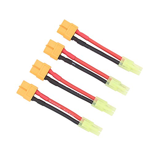 4pcs XT-60 XT60 Female to Plug for Mini Tamiya Male Connector Adapter for Airsoft/AR Drone(C79-4)