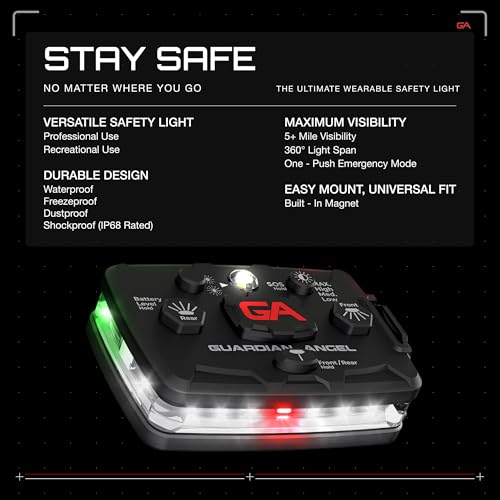 Guardian Angel Elite Safety Light - White Front & Green Rear - color: White/Green, size: 1-Pack
