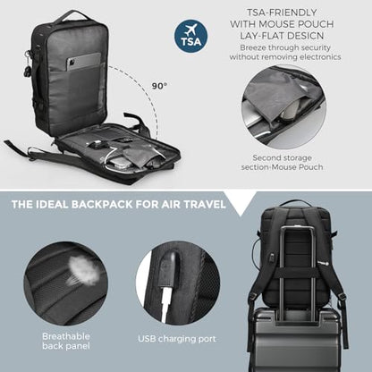 Swissdigital Design Camera Backpack with USB Charging Port, Travel Camera Case With RFID Pockets, Large Capacity Photography Backpack,Black | SD16489510-01