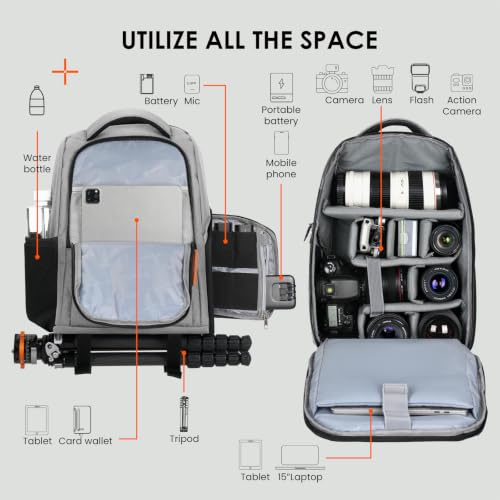 TARION Camera Backpack for Photographers Compact 15L, TB04 Grey - color: Grey