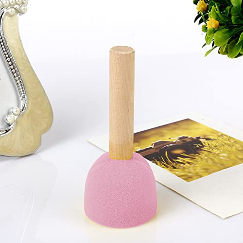 WAFJAMF 40 Pcs Round Sponges Brush Set 4 Sizes DIY Painting Tools Pink - color: Pink