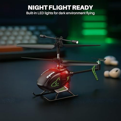 SYMA S100 Mini RC Helicopter for Kids, Indoor Flying, Altitude Hold, Black - color: Black