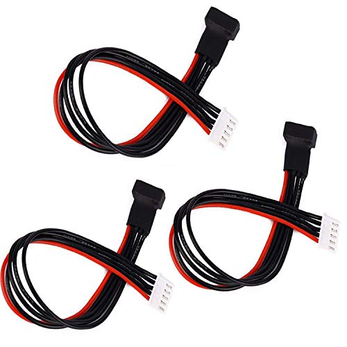 3 Pack ShareGoo 20CM 22AWG JST-XH Balance Charging Extension Cable Wire Lead Adapter for RC Car Truck FPV Battery 4S Lipo Battery