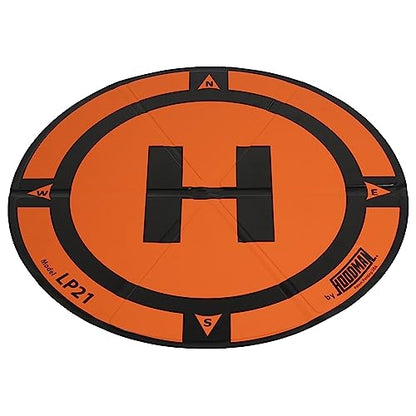 Hoodman Weighted Trifold UAV Drone Landing Pad LP21 fits Mini 4 Pro, mini 3 pro, mavic and spark. Durable, No Stakes Required, collapses to one sixth of deployed size - size: 1.9 Foot Tri-fold Pad