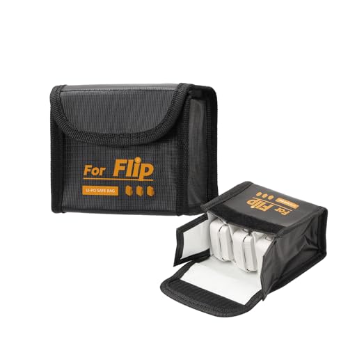 Lipo Battery Storage Bag Fireproof Explosionproof Bags for DJI Flip, Safe Lithium Battery Bag for Flip Drone Batteries