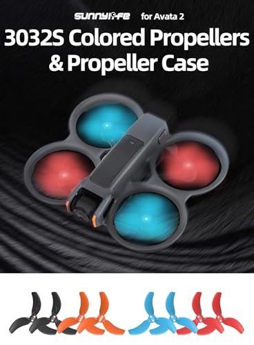 Avata 2 Propellers With Storage Case, Replacement Drone Prop Blades Low Noise Wings for DJI Avata 2 Drone Accessories (Red Set) - color: Red Set
