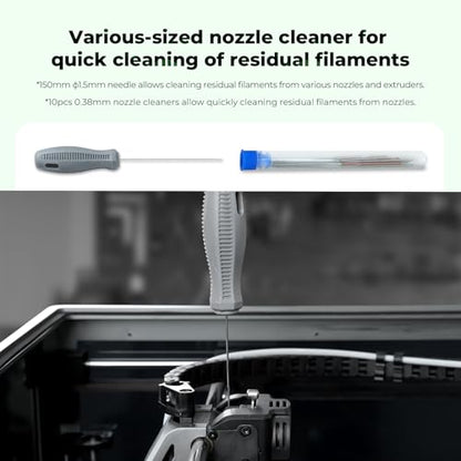 Creality 3D Printer Tool Kit, 74Pcs 3D Printing Tool Wrap Kit Assembly/Removal/Filament Cutting Set 3D Printer Accessories for All FDM Printers Cleaning Finishing Printing - color: 3D Printer Tool Kit