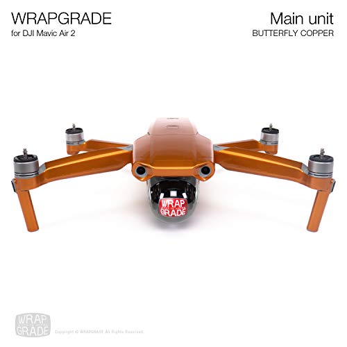 Wrapgrade Main Unit Skin Compatible with DJI Mavic Air 2 (Butterfly Copper) - color: BUTTERFLY COPPER