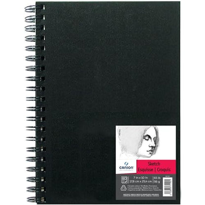 Canson Sketch Paper Art Book, White, 7x10 in - size: 7"X10"
