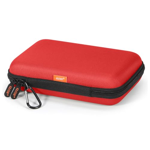 Shockproof Hard Shell Carrying Case for Portable External Hard Drive - color: Pure-Red