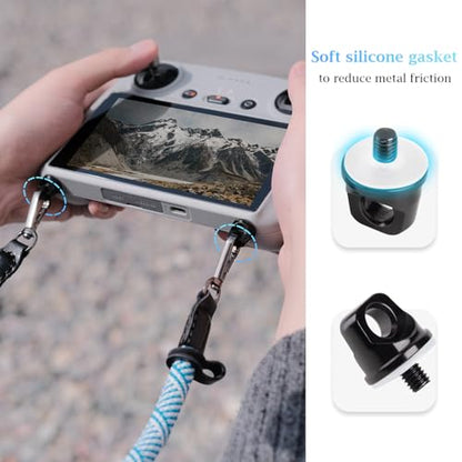 VOVMOEYA Lanyard for DJI RC/RC 2 Controller, Drone Shoulder Strap/Neck Strap for Mini 5 Pro/Mini 4 Pro/Mavic 4 /Mavic 3 Remote Controller Accessories- Sky Blue - color: Sky Blue