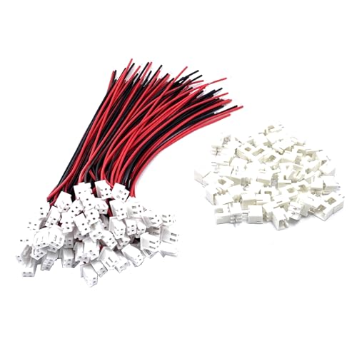 60 Pairs 26AWG 150mm JST XH 2.54mm Pitch 2 Pin Female Connector and Male Plug Wire Cable for RC Toys PCB LED Strips Household Appliances - size: 2.54mm Pitch-2Pin-15cm